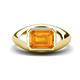 1 - Dianne 2.00 ct Emerald Shape Citrine Women Solitaire Engagement Ring 