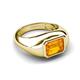 4 - Dianne 2.00 ct Emerald Shape Citrine Women Solitaire Engagement Ring 