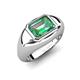 7 - Dianne 2.96 ct Emerald Shape Created Alexandrite Women Solitaire Engagement Ring 