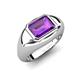 6 - Dianne 2.00 ct Emerald Shape Amethyst Women Solitaire Engagement Ring 