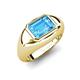 7 - Dianne 2.00 ct Emerald Shape Blue Topaz Women Solitaire Engagement Ring 