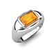 6 - Dianne 2.00 ct Emerald Shape Citrine Women Solitaire Engagement Ring 