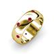 3 - Elara 0.42 ctw Ruby (2.00 mm) set in Burnish Setting 7.00 mm Width Eternity Band 