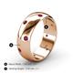 4 - Elara 0.42 ctw Ruby (2.00 mm) set in Burnish Setting 7.00 mm Width Eternity Band 