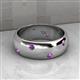 5 - Elara 0.26 ctw Amethyst (2.00 mm) set in Burnish Setting 7.00 mm Width Eternity Band 