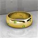 5 - Elara 0.44 ctw Peridot (2.00 mm) set in Burnish Setting 7.00 mm Width Eternity Band 
