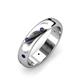 3 - Elara 0.36 ctw Blue Sapphire (2.00 mm) set in Burnish Setting 5.00 mm Width Eternity Band 