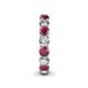 5 - Tiffany 3.80 mm Rhodolite Garnet and Diamond Eternity Band 
