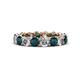 1 - Tiffany 3.80 mm London Blue Topaz and Diamond Eternity Band 