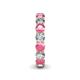 5 - Tiffany 3.80 mm Pink Tourmaline and Diamond Eternity Band 