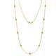 1 - Adia (9 Stn/3.4mm) Citrine on Cable Necklace 