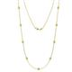 1 - Adia (9 Stn/3.4mm) Peridot on Cable Necklace 