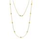 1 - Adia (9 Stn/3.4mm) Yellow Sapphire on Cable Necklace 