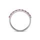 5 - Iskra 1.50 mm Round Ruby and Lab Grown Diamond 18 Stone Wedding Band 