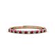 1 - Iskra 1.50 mm Round Ruby and Lab Grown Diamond 18 Stone Wedding Band 
