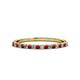 1 - Iskra 1.50 mm Round Ruby and Diamond 18 Stone Wedding Band 