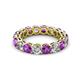 2 - Tiffany 3.42 ctw Amethyst and Diamond (3.80 mm) Eternity Band 