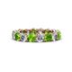 1 - Tiffany 3.88 ctw Peridot and Diamond (3.80 mm) Eternity Band 