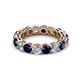 2 - Tiffany 3.69 ctw Blue Sapphire and Diamond (3.80 mm) Eternity Band 