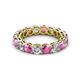 2 - Tiffany 3.69 ctw Pink Sapphire and Diamond (3.80 mm) Eternity Band 