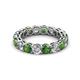 2 - Tiffany 3.88 ctw Green Garnet and Diamond (3.80 mm) Eternity Band 