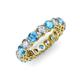 3 - Tiffany 3.42 ctw Blue Topaz and Diamond (3.80 mm) Eternity Band 
