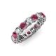 3 - Tiffany 3.88 ctw Rhodolite Garnet and Diamond (3.80 mm) Eternity Band 
