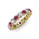 3 - Tiffany 3.88 ctw Rhodolite Garnet and Diamond (3.80 mm) Eternity Band 