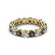 2 - Tiffany 3.60 ctw Smoky Quartz and Diamond (3.80 mm) Eternity Band 