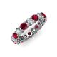3 - Tiffany 3.69 ctw Ruby and Diamond (3.80 mm) Eternity Band 