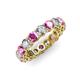 3 - Tiffany 3.69 ctw Pink Sapphire and Diamond (3.80 mm) Eternity Band 
