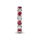 5 - Tiffany 3.88 ctw Rhodolite Garnet and Diamond (3.80 mm) Eternity Band 