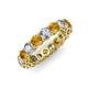 3 - Tiffany 3.42 ctw Citrine and Diamond (3.80 mm) Eternity Band 