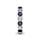 5 - Tiffany 3.69 ctw Blue Sapphire and Diamond (3.80 mm) Eternity Band 