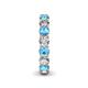 5 - Tiffany 3.42 ctw Blue Topaz and Diamond (3.80 mm) Eternity Band 