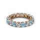2 - Tiffany 3.42 ctw Aquamarine and Diamond (3.80 mm) Eternity Band 