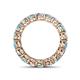 4 - Tiffany 3.42 ctw Aquamarine and Diamond (3.80 mm) Eternity Band 