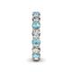 5 - Tiffany 3.42 ctw Aquamarine and Diamond (3.80 mm) Eternity Band 