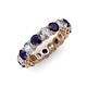 3 - Tiffany 3.87 ctw Blue Sapphire and Lab Grown Diamond (3.80 mm) Eternity Band 