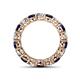 4 - Tiffany 3.87 ctw Blue Sapphire and Lab Grown Diamond (3.80 mm) Eternity Band 