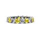 1 - Tiffany 3.87 ctw Yellow Sapphire and Lab Grown Diamond (3.80 mm) Eternity Band 