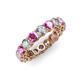 3 - Tiffany 3.87 ctw Pink Sapphire and Lab Grown Diamond (3.80 mm) Eternity Band 