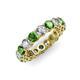 3 - Tiffany 4.06 ctw Green Garnet and Lab Grown Diamond (3.80 mm) Eternity Band 