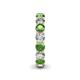5 - Tiffany 4.06 ctw Green Garnet and Lab Grown Diamond (3.80 mm) Eternity Band 