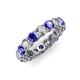 3 - Tiffany 3.78 ctw Tanzanite and Lab Grown Diamond (3.80 mm) Eternity Band 