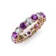 3 - Tiffany 3.60 ctw Amethyst and Lab Grown Diamond (3.80 mm) Eternity Band 
