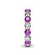 5 - Tiffany 3.60 ctw Amethyst and Lab Grown Diamond (3.80 mm) Eternity Band 