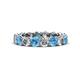 1 - Tiffany 3.60 ctw Blue Topaz and Lab Grown Diamond (3.80 mm) Eternity Band 