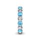 5 - Tiffany 3.60 ctw Blue Topaz and Lab Grown Diamond (3.80 mm) Eternity Band 