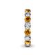 5 - Tiffany 3.60 ctw Citrine and Lab Grown Diamond (3.80 mm) Eternity Band 